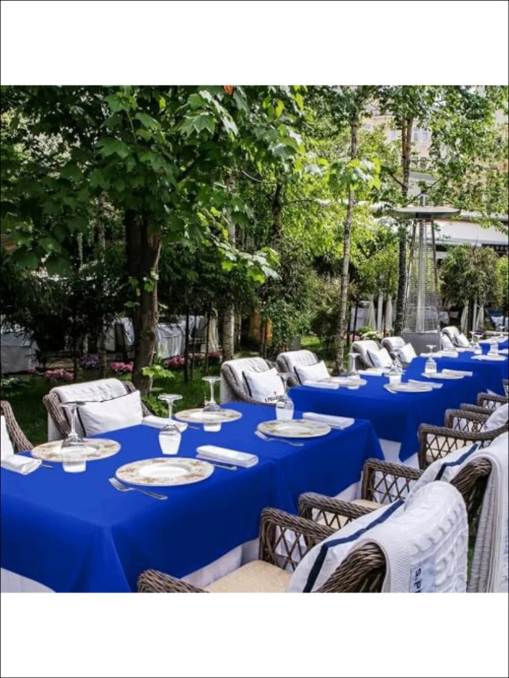 Polyester Tablecloths 60x120 Inch for 8 Foot Tables, 6 Pack